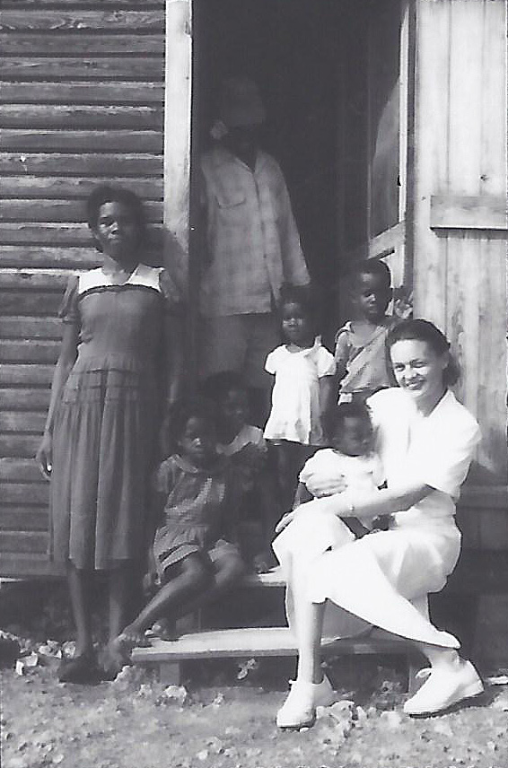 Owana Gottlieb outside home in Pine Ridge